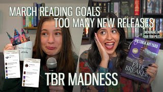 tbr madness 🤪✨ // march reading goals & too many new releases!!