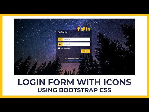 LOGIN FORM WITH ICONS USING BOOTSTRAP | LOGIN FORM