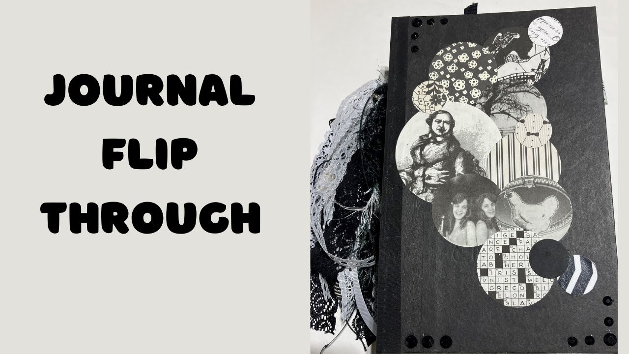 Flip Through of Black and White Journal | Junk Journal Ideas - YouTube