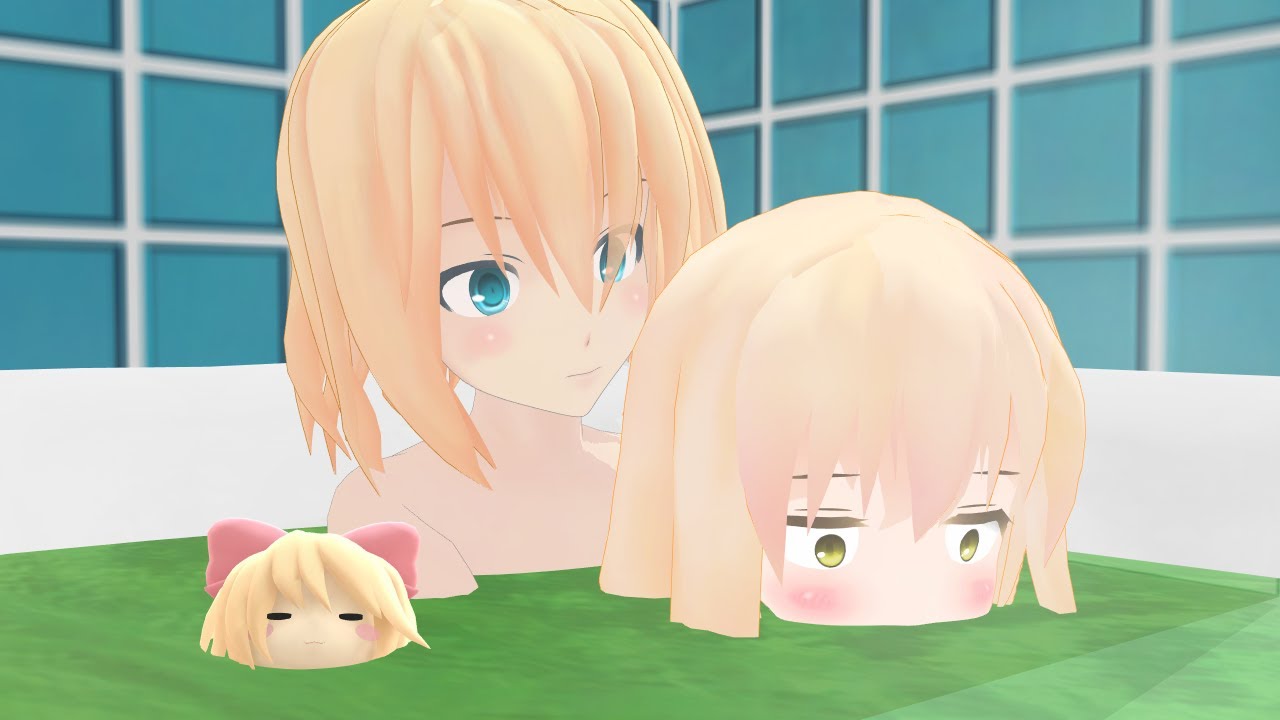 ＃16【東方MMD紙芝居】猫とお風呂とガールズトーク