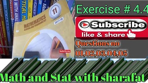 Fsc Math part1 Chapter 04 Exercise 4.6 question no 01,02,03,04,05 //Math and Stat with sharafat