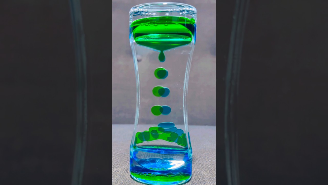 Slow motion liquid flow / Colorful bubbles 