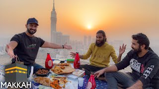 Amazing View Point for IFTAR 😍in Makkah & Arab Traditional Food with Sunset & Masjid Al Haram View