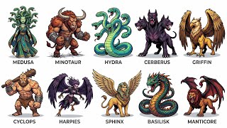 Every Type of GREEK Mythological Creature Explained in 5 Minutes 
