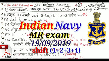 Navy MR 19/09/2019 part (23)origina questions,#navy MR Previous questions , Navy MR exam review