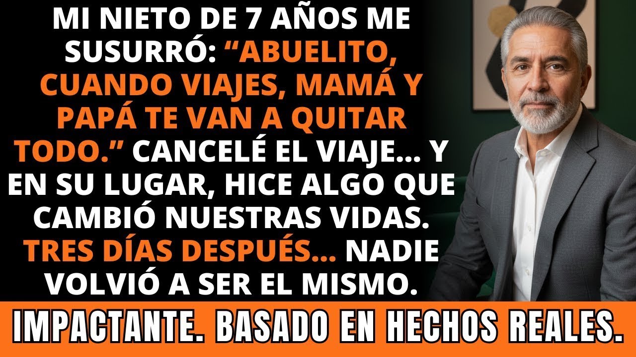 Mi Nieto Me Advirtió Sobre Mis Hijos… Cancelé Mi Viaje y Hice Algo Que Nadie Esperaba. IMPACTANTE.