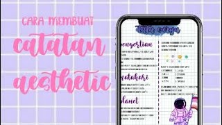 cara membuat catatan aesthetic di hp|| how i take notes on phone screenshot 1