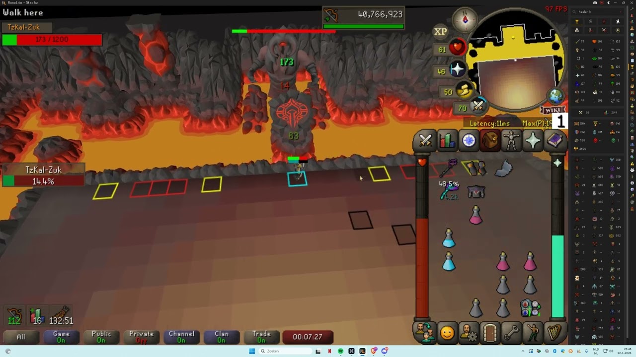 OSRS INFERNO ZUK HIT SPLASH SPOON