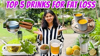 Top 5 Drinks For Weight Loss | How To Lose Belly Fat | Best Bedtime Drinks to remove belly fat 