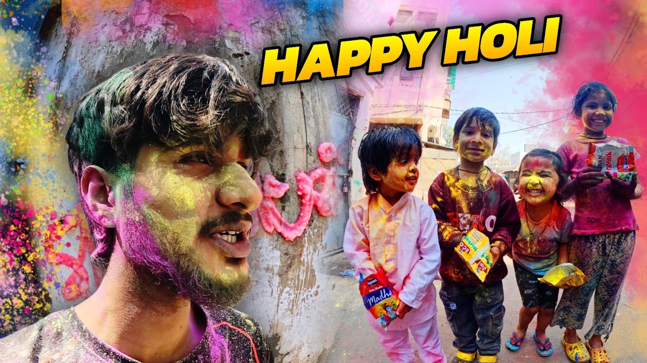 Ambar ne Friends ke Sath Milkar Kheli Holi |☺️ Wish You Very Happy Holi