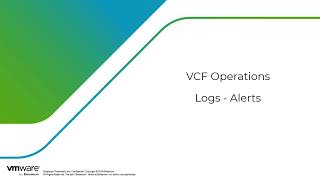 Aria Operations for Logs - 7 - Alerts