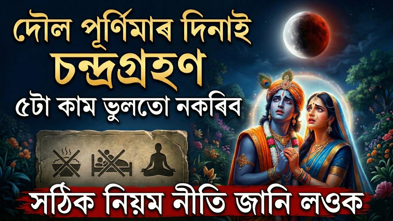 ৩মাৰ্চ দৌল পূৰ্ণিমাৰ দিনাই ভয়ংকৰ চন্দ্ৰগ্ৰহণ | ভুলতো নকৰিব ৫টা কাম | সঠিক নিয়ম নীতি জানি লওক
