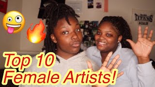 Top 10 Female artists !! | The BriAir Channel !!