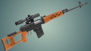 Svd Dragunov Rifle In Action Single Shots, Reload & Firing Animation