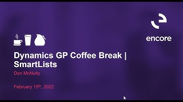 SmartLists in Dynamics GP