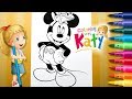 Coloring Mickey Mouse from a Disney Coloring Page | Coloring with Katy (4K)