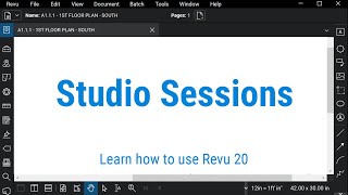 bluebeam revu: studio sessions