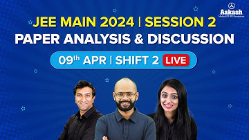JEE Main 2024 April Attempt Paper Analysis and Discussion | 9th April Shift 2