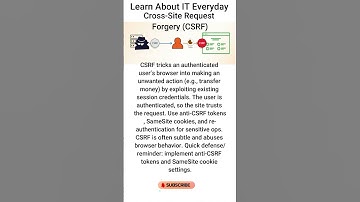 Cross-Site Request Forgery (CSRF) Explained for Beginners 🔁🛡️ #shorts