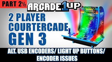 Arcade 1up Gen 3 Courtercade - Alt USB encoder & Arcade light up Buttons Install/Setup on Batocera