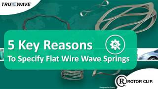 5 Reasons to Specify Flat Wire Wave Springs Webinar (Full) Profile