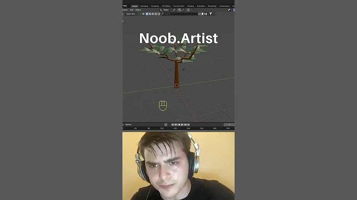 Noob vs Pro artist: creating trees #blendertutorial #blender #blendercommunity #blender3d #b3d