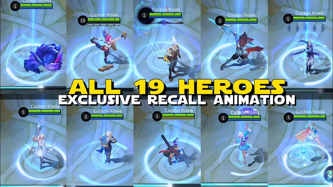 ALL 19 MLBB HEROES EXCLUSIVE RECALL ANIMATION UNIQUE RECALL ALL 19 MLBB HEROES EXCLUSIVE RECALL ANIMATION UNIQUE RECALL