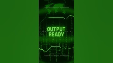 OUTPUT READY   Retro CRT green screen glitch text animation
