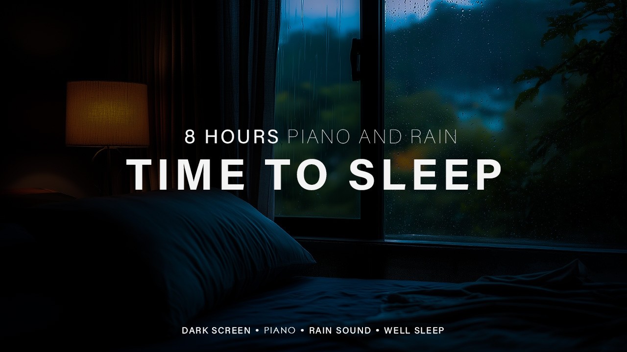 Slow Piano Music with Gentle Rain on Windows – Sleep Music for Night Relaxation & Mind Reset #27