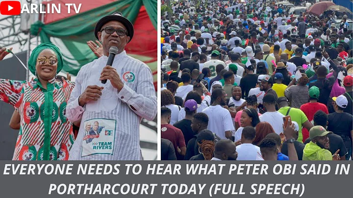 WOW! WATCH PETER OBI ADDRESS PORTHARCOURT YOUTHS I...