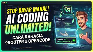 BONGKAR RAHASIA! Cara Setup 9router x OpenCode (AI Coding Unlimited Token) 🤯