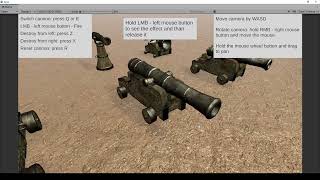 Cannon System Pro | 6 Animated & Destructible Cannons – Vol. 1 | Unity Asset