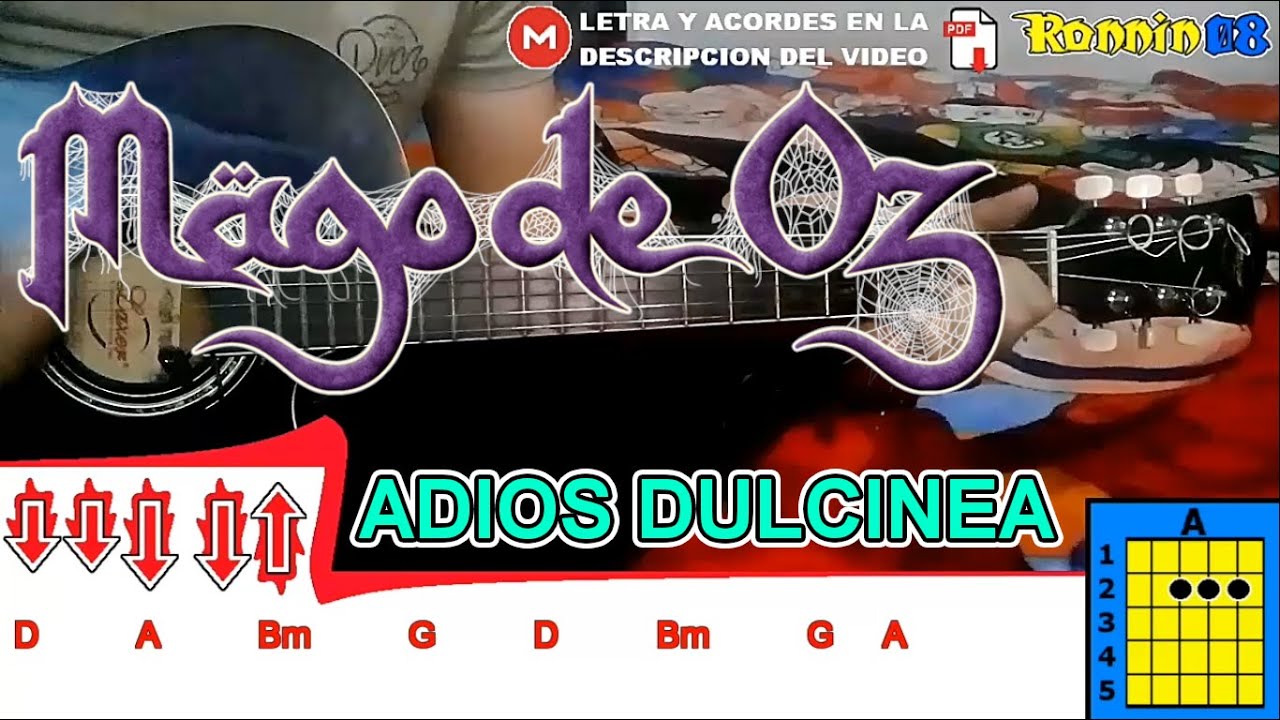Mago de Oz _ Adiós dulcinea - Cover con Acordes, Ritmo y Letra - YouTube