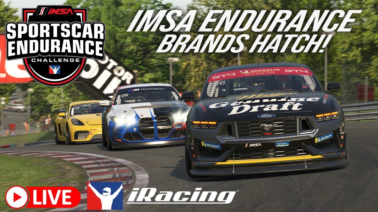 Iracing Live! IMSA Sportscar Endurance Challenge at Brands Hatch! - YouTube