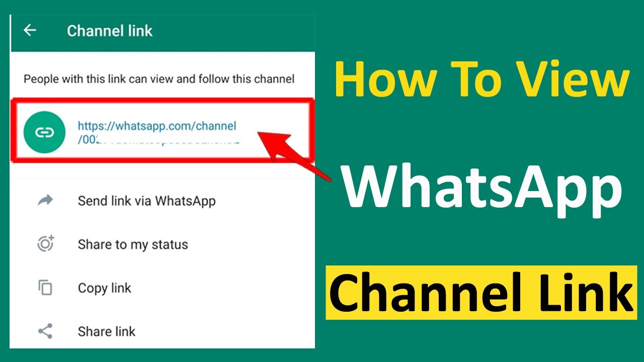 How To View WhatsApp Channel Link - YouTube