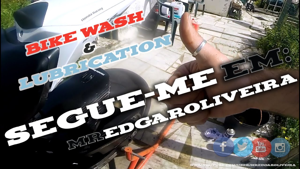 Mota no Banho (Lavagem e Lubrificação) | bike wash & lubrication - YouTube
