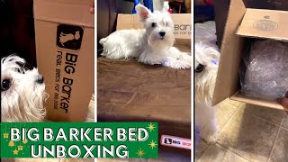 BIG BARKER DOG BED UNBOXING | BARKER JUNIOR BED | VLOGMAS DAY 13