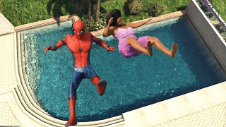 GTA 5 Water Ragdolls | SPIDERMAN Jumps/Fails Ep.1 (Euphoria physics | Funny Moments)