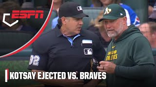Mark Kotsay EJECTED after arguing with umpire | ESPN MLB