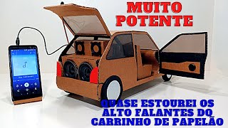 COMO FAZER UM INCRÍVEL MINI GOL BOLA  DE PAPELÃO COM SOM POTENTE  E  UM MÓDULO AMPLIFICADOR CASEIRO