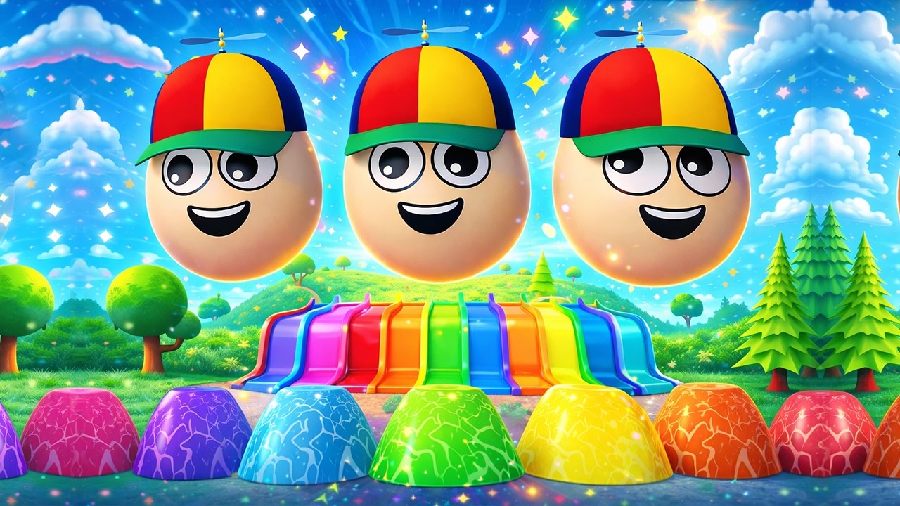 Learning Colors and Numbers Song | Jumping Eggs & Color Fountains | Nursery Rhymes & Kids Songs