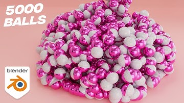 5000 Balls Animation -  Blender Particle Animation