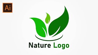 How to design a nature logo in adobe illustrator - Minimal Logo Design