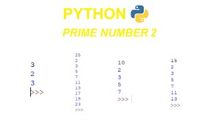 Prime number in python: Prime number 2