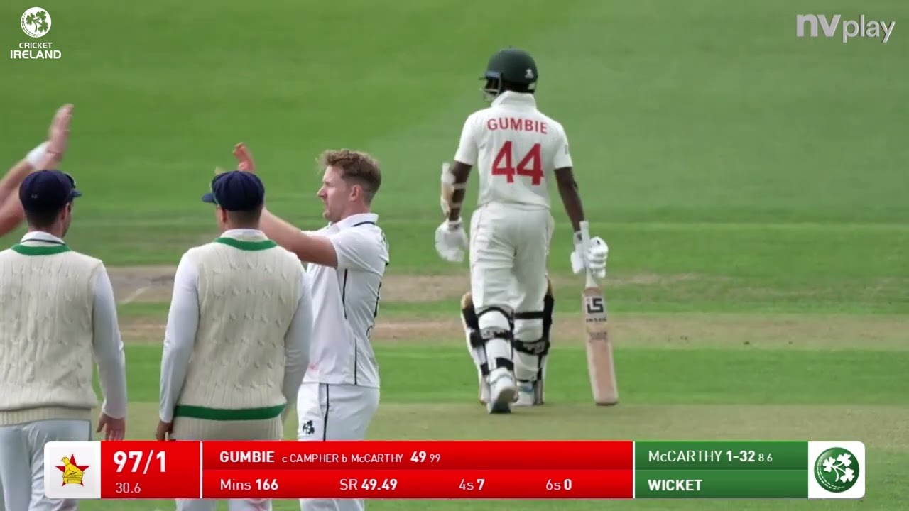 lreland versus Zimbabwe 1st test Day 1  2024 highlights