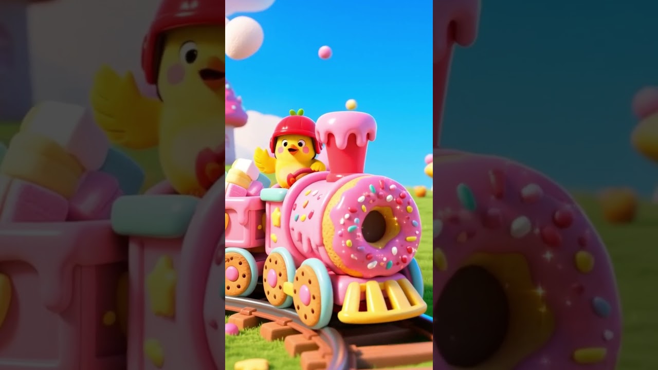 cute duck and candy train adventure 