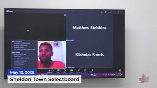 Sheldon Town Selectboard Meeting | 05/12/2025