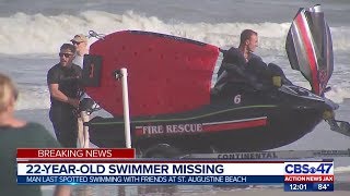Search continues for missing swimmer at St. Augustine Beach