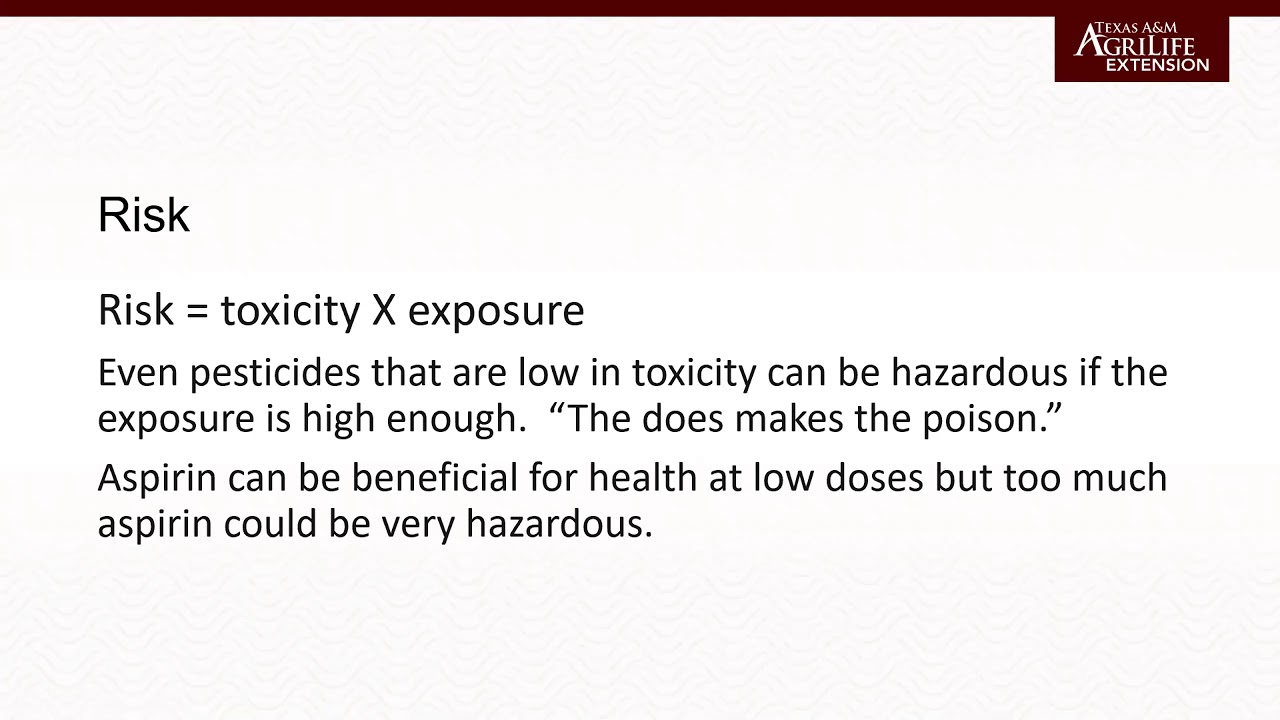 Pesticide Hazards and Safety - Dr. Mark Matocha