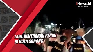 Bentrokan Kembali Pecah Di Kota Sorong Petugas Bubarkan Massa Dengan Gas Air Mata